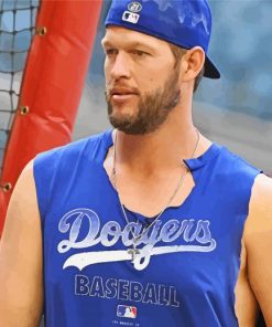 Clayton Kershaw Baseball Player paint by number