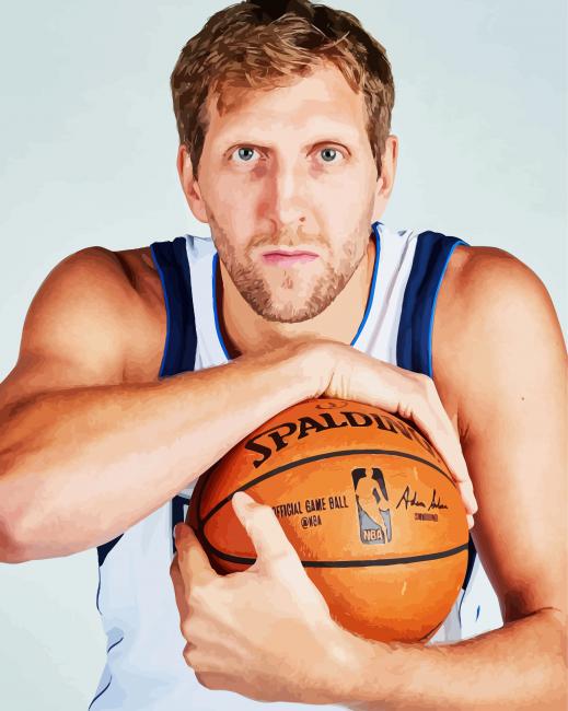 Dirk Nowitzki Basketball paint by number