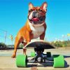 Dog Skateboard paint by number