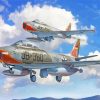 F86 Sabre Jet Fighters paint by number