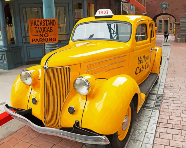 Ford Yellow Taxi paint by number