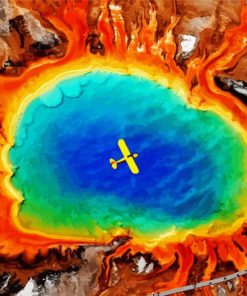 Grand Prismatic Spring Wyoming paint by number
