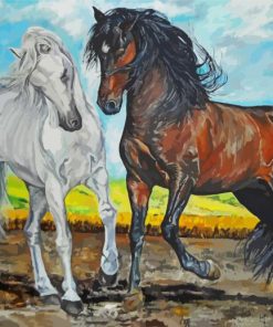 Horse Couple Art paint by number