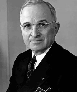 Monochrome Truman President paint by number