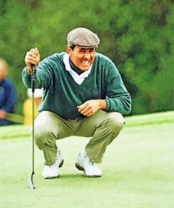 Professional Golfer Seve Ballesteros paint by number