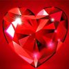Red Diamond Heart paint by number