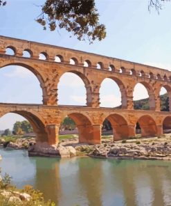 Roman Aqueduct Bridge paint by number