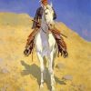 Self Portrait On A Horse By Frederic Remington paint by number