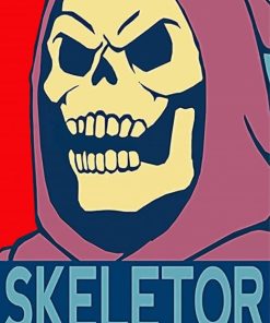 Skeletor Poster paint by number