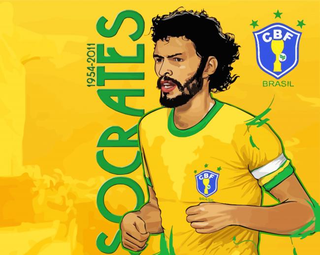 Socrates Brazilian Player Art paint by number