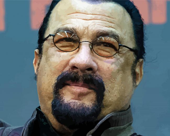 Steven Seagal With Glasses paint by number