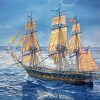The USS Constitution Ship paint by number