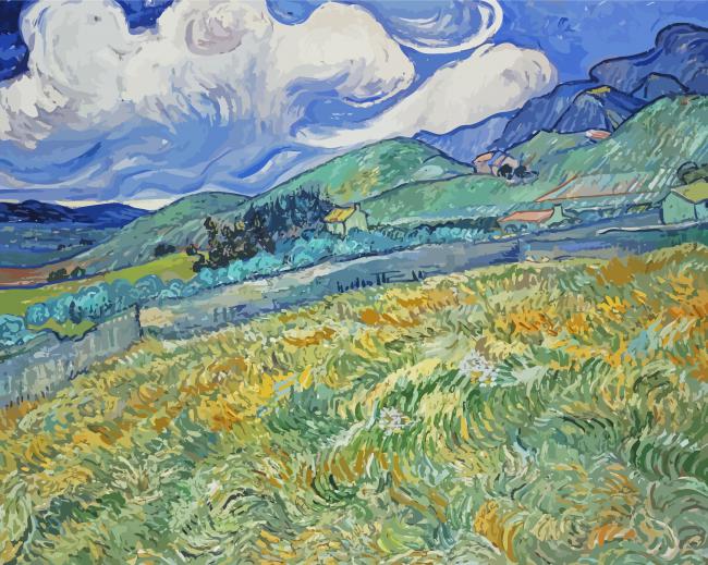 Vincent Van Gogh Landscape From Saint Rémy paint by number