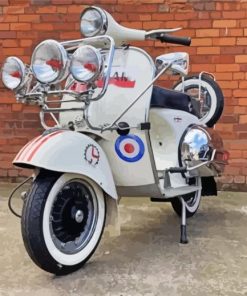 Vintage Mod Scooter paint by number