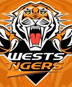 Wests Tigers NRL Logo paint by number