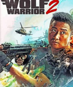 Wolf Warrior Poster paint by number