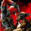 Wolverine Vs Deadpool Heroes paint by number