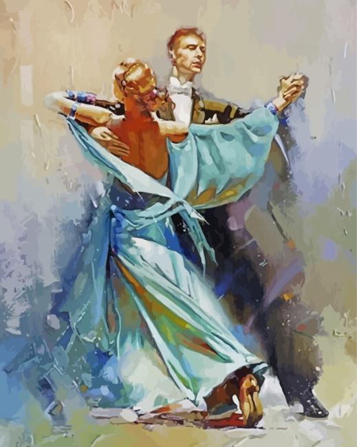Abstract Ballroom Dance paint by number