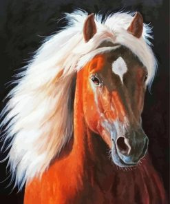 Aesthetic Brown Horse Head paint by number