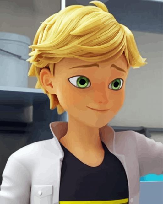Aesthetic Miraculous Adrien paint by number