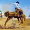 Aesthetic Bucking Bronco Art paint by number