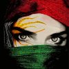 Aesthetic Monochrome Kurdish Eyes paint by number