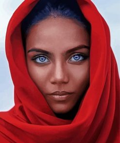 Beautiful Blue Eyed Woman paint by number