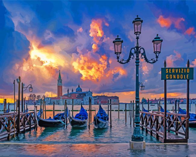Beautiful Morning In Venice paint by number