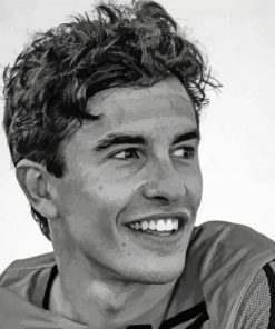 Black And White Marc Marquez paint by number
