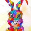 Colorful Abstract Hare paint by number