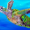 Green Ridley Sea Turtle Art paint by number