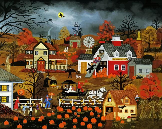 Halloween Jane Wooster paint by number