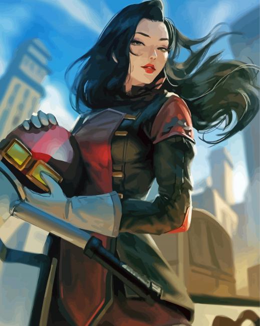 The Avatar Character Asami Sato paint by number