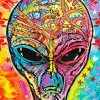 Trippy Alien paint by number