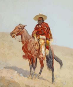 A Mexican Vaquero By Frederic Remington paint by number