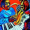 African American Men Jazz Musicians paint by number