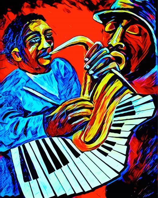 African American Men Jazz Musicians paint by number