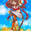 Anime Girl Monkey paint by number