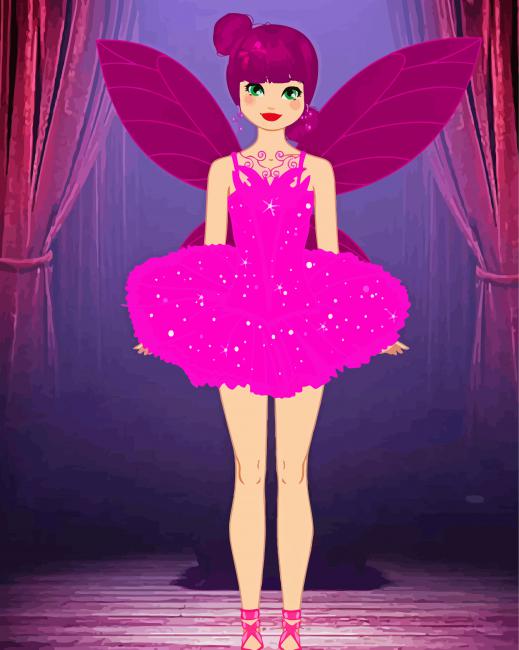 Ballet Butterfly Princess paint by number