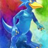 Blue Golduck Pokemon Go paint by number