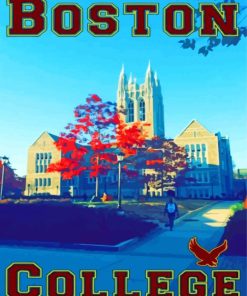 Boston College Poster paint by number