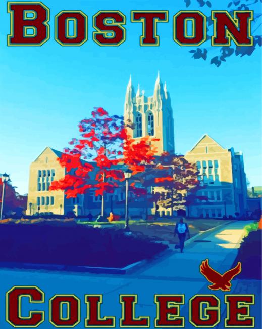 Boston College Poster paint by number