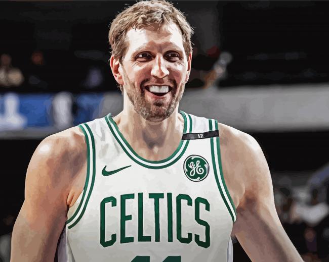 Celtics Dirk Nowitzki paint by number