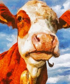 Cow Portrait Artwork paint by number