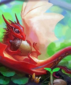 Dragon And Acorn paint by number