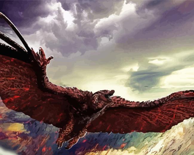 Flying Rodan paint by number