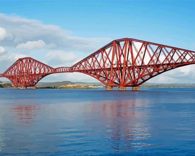 Forth Railway Bridge paint by number