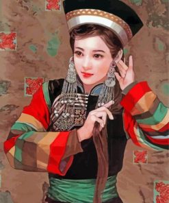 Girl In China Dress Diamond Painting