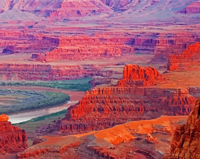Grand Canyon West Landscape paint by number