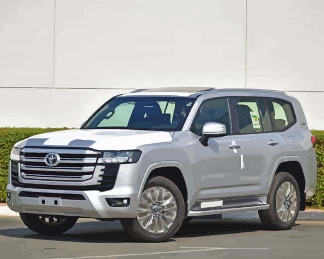 Grey Toyota Landcruiser paint by number